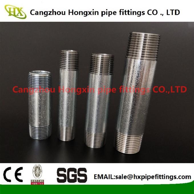 Galvanizing Pipe Thread ASTM A733 Galvanized steel pipe nipples with NPT Thread pipe nipple