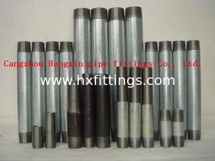 China Galvanized steel pipe nipples , steel nipples &amp;sockets. supplier