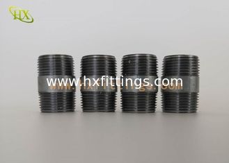 China Carbon steel hydraulic long nipples BSP NPT male thread galvanized steel  fittings male pipe nipple supplier