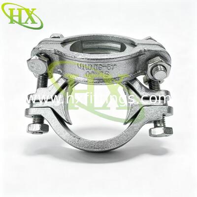 1/2-12" pipe clamps plated iron material double bolt hose clamp