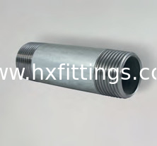 Carbon steel pipe nipple barrel nipples with BSP NPT male thread galvanized forge pipe nipples supplier