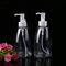 300ml cosmetic plastic transparent liquid soap pet bottle with lotion pump supplier