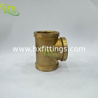 Brass pipe fittings brass plumbing fitting female thread tee 3/8-2" copper pipe tee factory price-Hongxin.