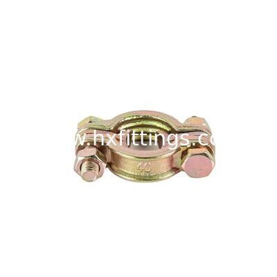 1/2-12" pipe clamps plated iron material double bolt hose clamp
