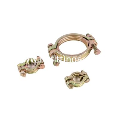 1/2-12" pipe clamps plated iron material double bolt hose clamp