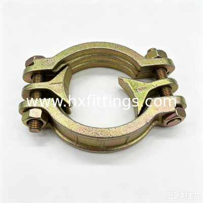 Heavy duty double bolt Malleable iron cast steel metal hose clamp